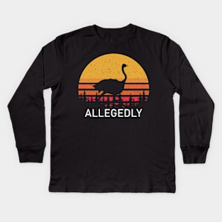 Allegedly Ostrich Vintage Kids Long Sleeve T-Shirt